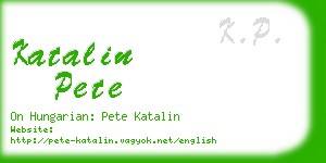 katalin pete business card